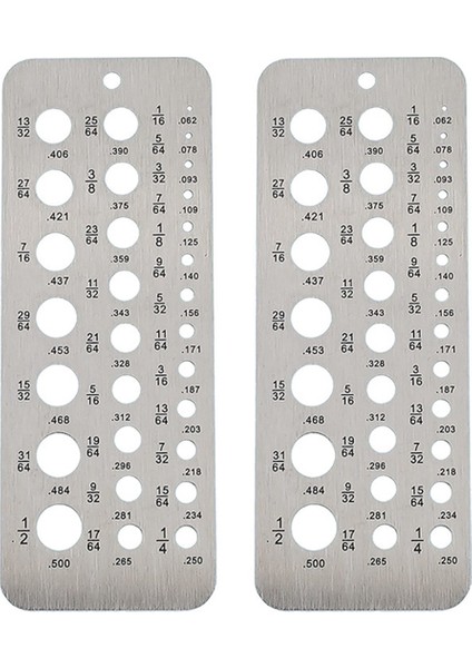 1/16 Inç Ila 1/2 Inç Boyutlu Uçlar Için 2 Adet Matkap Göstergesi, 29 Delikli (Yurt Dışından)