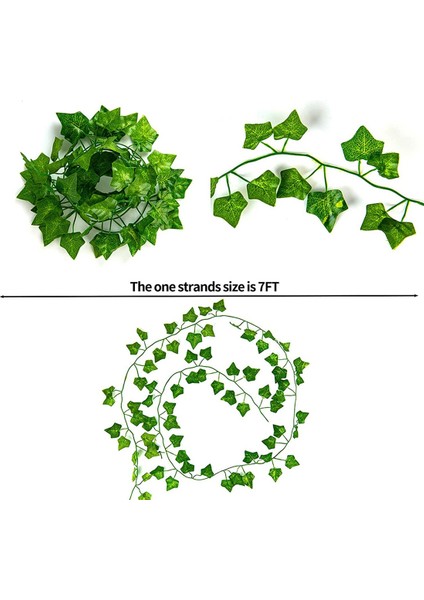 Ofis, Mutfak, Bahçe Için 12'li Yapay Sarmaşık Garland Paketi (2,1m) (Yurt Dışından) modelleri