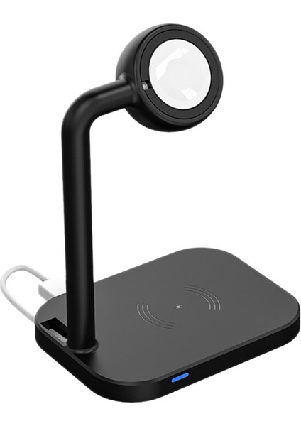 Iphone8/x Samsung Siyah Için Manyetik 2'si 1 Arada Şarj Cihazı 15W Hızlı Şarj (Yurt Dışından)