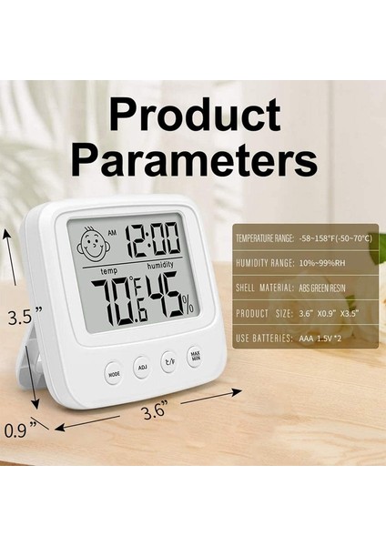Oda Termometresi, Arkadan Aydınlatmasız Dijital Iç Mekan Higrometresi (Yurt Dışından) fırsatları