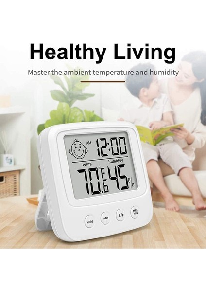 Oda Termometresi, Arkadan Aydınlatmasız Dijital Iç Mekan Higrometresi (Yurt Dışından) indirimleri