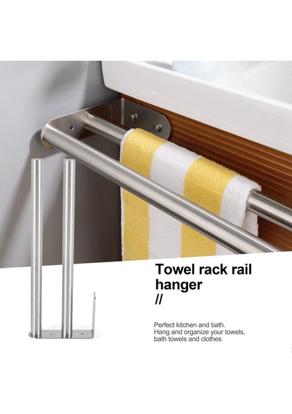Havluluk Havluluk Bar Raylı Askılık L Şekilli Çift Çubuk (Yurt Dışından)
