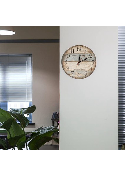 12 Inç Ahşap Duvar Saati Rakamları Rustik Tarzı Ev Dekor Duvar Saati (Yurt Dışından) fırsatları