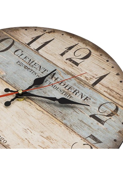12 Inç Ahşap Duvar Saati Rakamları Rustik Tarzı Ev Dekor Duvar Saati (Yurt Dışından) indirimleri