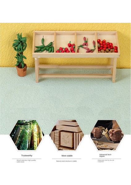 1:12 Evcilik Minyatür Meyve Sebze Rafı Süpermarket Meyve Rafı (Yurt Dışından)