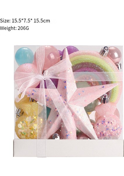 Noel Ağacı Süsleri Gökkuşağı Renkli Noel Ağacı Top Seti (Yurt Dışından) modelleri