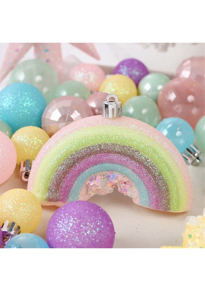 Noel Ağacı Süsleri Gökkuşağı Renkli Noel Ağacı Top Seti (Yurt Dışından) fırsatları
