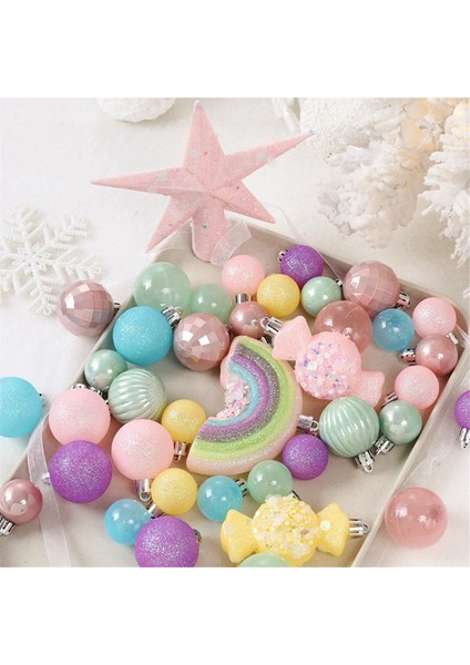 Noel Ağacı Süsleri Gökkuşağı Renkli Noel Ağacı Top Seti (Yurt Dışından) indirimleri