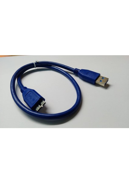 USB 3.0 Harici Disk Kablosu 50 cm - Mavi