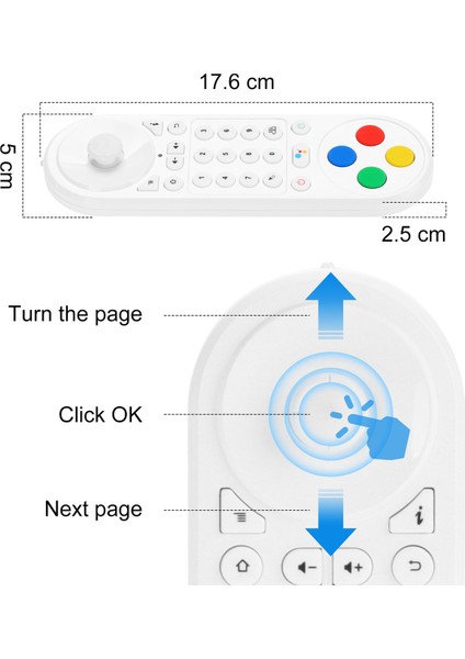 Android Tv Kutusu Projektörü Için Uzaktan Kumanda Sesli Uçan Hava Faresi (Yurt Dışından)