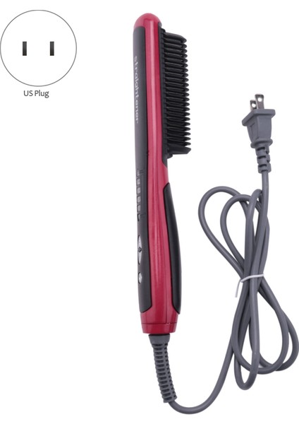 Us Plug Doğrultma Tarağı Erkek Tarağı Erkek Sakal Düz Saç (Yurt Dışından)