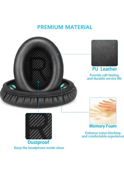 Quietcomfort Qc2 QC15 Ae2 QC25 Için 1 Çift Profesyonel Kulak Yastığı (Yurt Dışından)