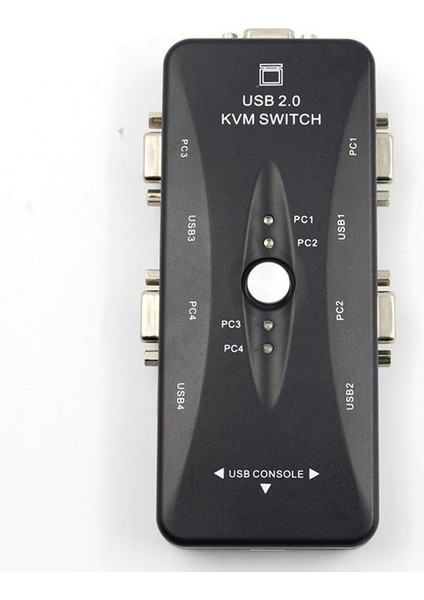 USB 2.0 Kvm Anahtar Kutusu + 4 Kvm Kablo Klavye Monitör (Yurt Dışından)