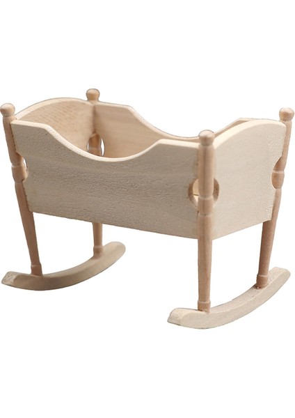 1:12 Dollhouse Minyatür Ahşap Kreş Beşiği Bebek Beşiği (Yurt Dışından)