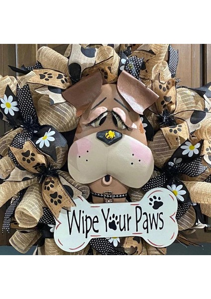 Çiftlik Evi Çelengi - Asılabilir Kumaş Köpek Kafası Tasarım Kapı Çelengi (Yurt Dışından)