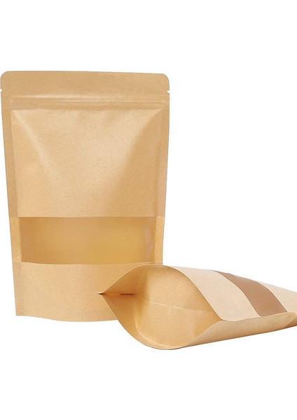 72 Adet Kraft Stand Up Torbalar, 3.5x5.5 Inç Gıda Saklama Torbaları (Yurt Dışından)