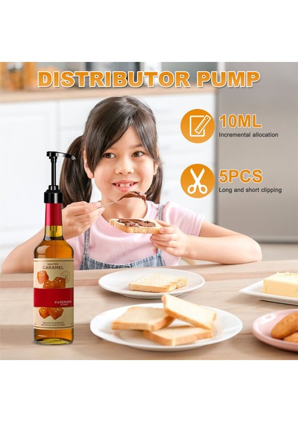 Şurup Suyu Şişesi Siyah Için 5 Adet Kahve Sıvı Dağıtıcı Şurup Pompası (Yurt Dışından) fiyatları