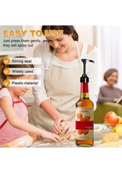 Şurup Suyu Şişesi Siyah Için 5 Adet Kahve Sıvı Dağıtıcı Şurup Pompası (Yurt Dışından) modelleri