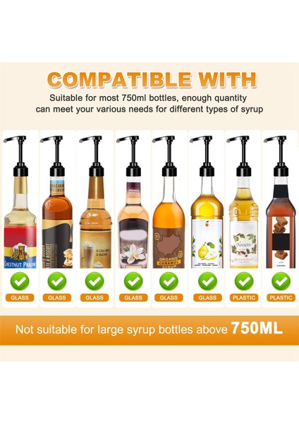 Şurup Suyu Şişesi Siyah Için 5 Adet Kahve Sıvı Dağıtıcı Şurup Pompası (Yurt Dışından) fırsatları
