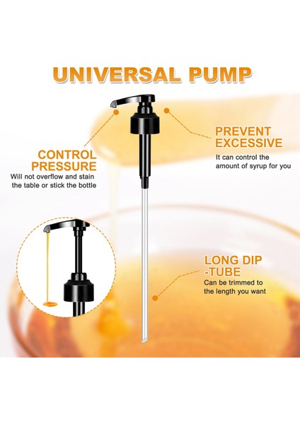 Şurup Suyu Şişesi Siyah Için 5 Adet Kahve Sıvı Dağıtıcı Şurup Pompası (Yurt Dışından) indirimleri