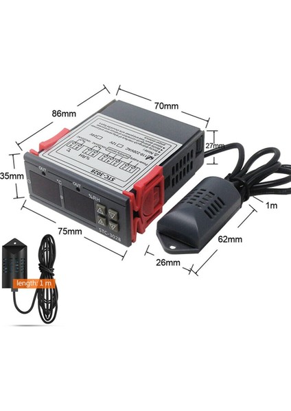 Dijital Termostat Higrostat Sıcaklık Nem Kontrol Cihazı 12V (Yurt Dışından) indirimleri