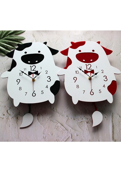 Çocuklar Için Duvar Saati Sessiz Hayvan Modelleme Dekorasyon Kırmızı (Yurt Dışından) fiyatları