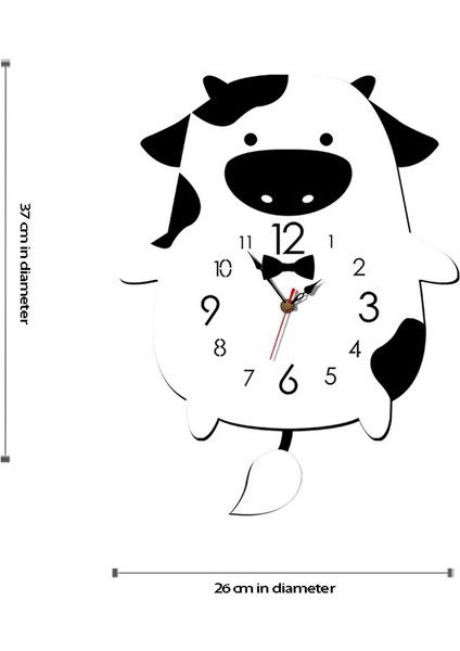Çocuklar Için Duvar Saati Sessiz Hayvan Modelleme Dekorasyon Kırmızı (Yurt Dışından) modelleri