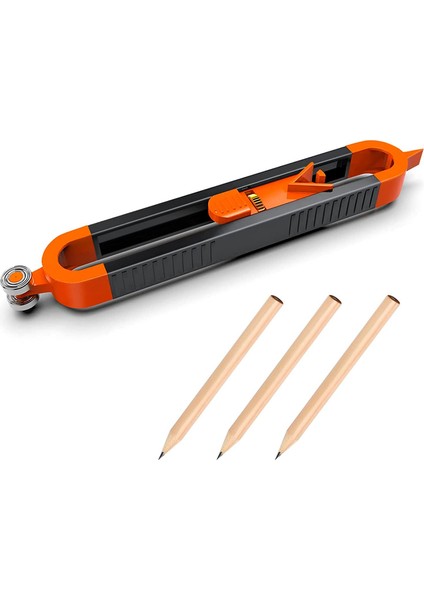 Kurşun Kalem Için Kontur Ölçme Aleti - 3 Kalemli Ahşap Çizme Aleti (Yurt Dışından)