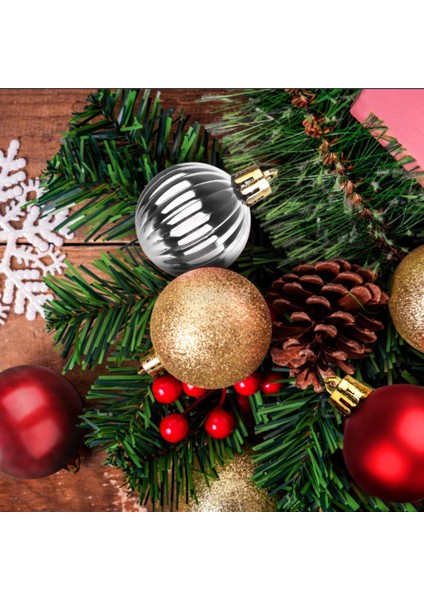 Noel Ağacı Top Partisi Büyük Plastik Dıy Asılı Dekor Seti (Kırmızı) (Yurt Dışından) indirimleri