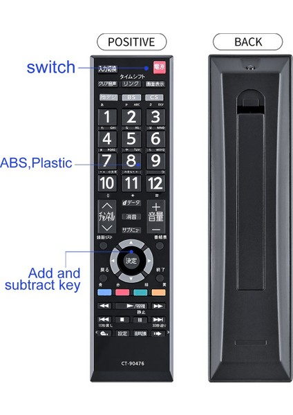 CT-90476 Uzaktan Kumanda Toshiba Tv Için Değiştirin CT-90422 (Yurt Dışından) indirimleri