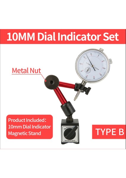 10MM Kadran Göstergesi Manyetik Tutucu Kadran Göstergesi Stand Tabanı B (Yurt Dışından) fiyatları