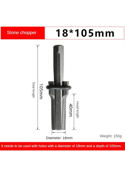 Taş Yarma Aleti Yarma Aletleri Kama Taş Seti, 18MM (Yurt Dışından)