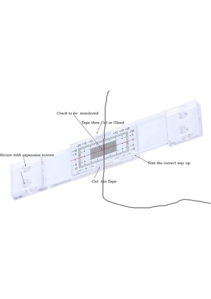 Adet Çatlak Ölçüm Aleti, Akrilik Köşe Çatlak Karşılaştırma Kumpas (Yurt Dışından)