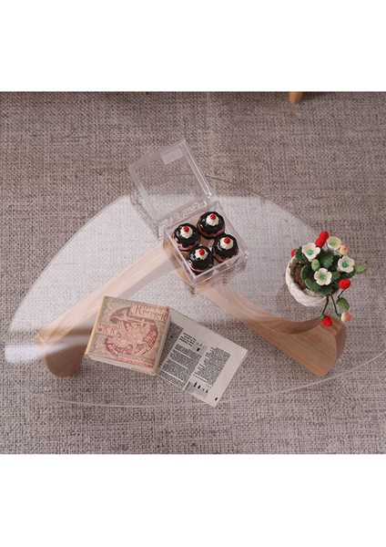 1:6 Dollhouse Minyatür Sehpa Sehpa Çay Masası Dişbudak Ahşap (Yurt Dışından)