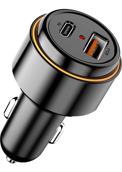 Pd 20W + Usb3.0 18W Hızlı Şarj Qc3.0 Usb,2'si 1 Arada Araç Şarj Cihazı, Yuvarlak (Yurt Dışından)