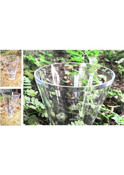 Yağış Izleme Için 2 Adet Şeffaf Konili Yağmur Ölçer (Yurt Dışından) indirimleri