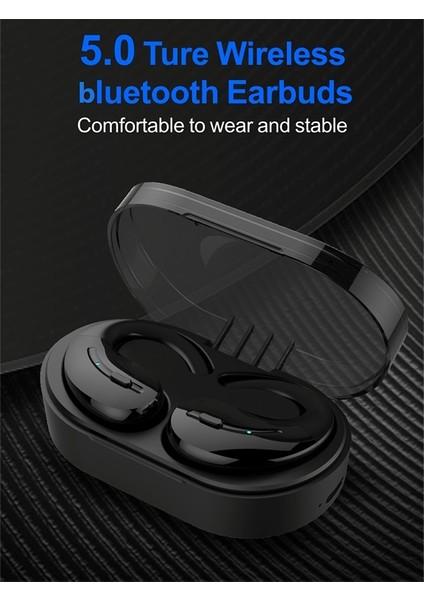 Tws Kablosuz Bluetooth 5.0 Kulak Kancası Kulak Içi Spor Kulaklık Gri (Yurt Dışından)