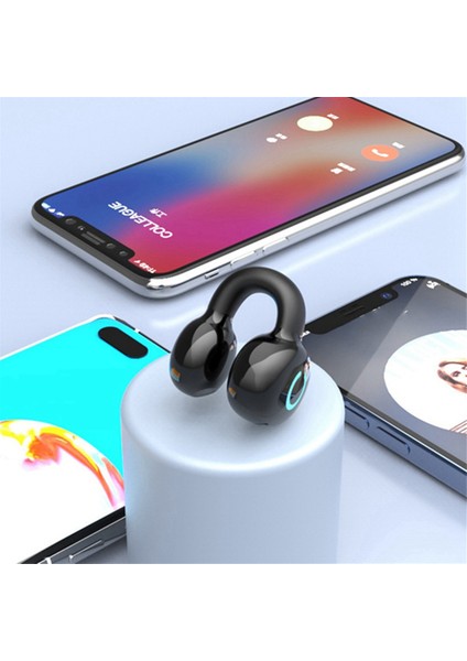 Kulak Içi Olmayan Stereo Ultra Uzun Bekleme Mini Kulaklık Siyah (Yurt Dışından)