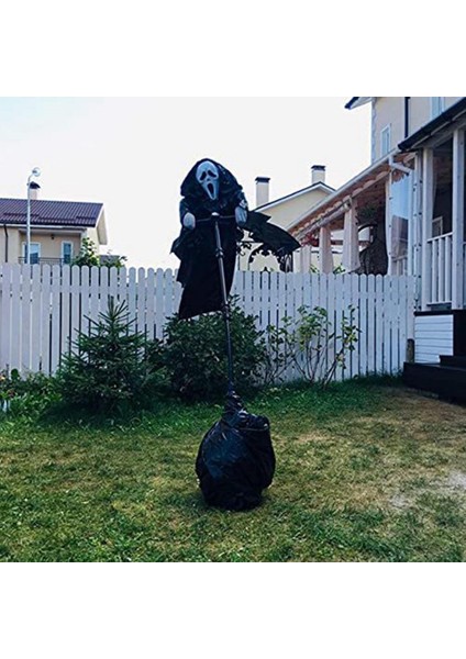 Face Cadılar Bayramı Bahçesi Reaper Ghostface Korkuluk Asılı Dekor (Yurt Dışından)