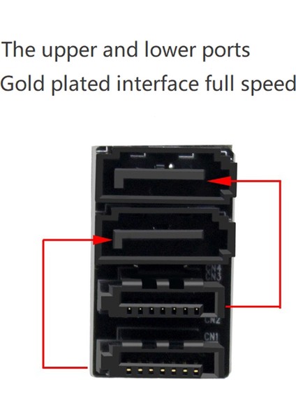 Sata 7pin Çift Arayüzlü 2pcs Anakart Adaptörü 180 Derece (Yurt Dışından)