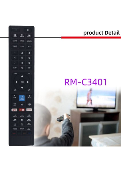 Jvc RM-C3401 LT-50N750 LT-55N685AN Akıllı LED Tv Için Uzaktan Kumanda (Yurt Dışından)