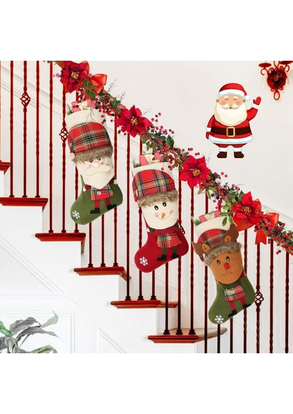 Kırmızı Meyveler ve Holly Yaprakları ile Yapay Çelenk (Yurt Dışından)