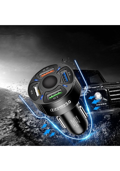 Qc3.0 4 USB 1'den 4'e Araca Monte Cep Telefonu Hızlı Şarj, Beyaz (Yurt Dışından) indirimleri