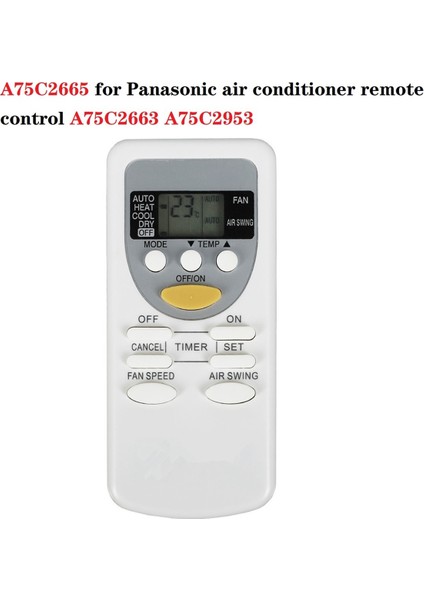 A75C2665 Panasonic A75C2665 Klima Için Uzaktan Kumanda (Yurt Dışından) modelleri