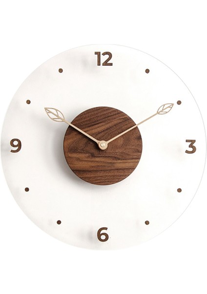 12 Inç Ev Ahşap Duvar Saati Mutfak Duvar Saati Oda Duvar Dekoru Sessiz (Yurt Dışından)