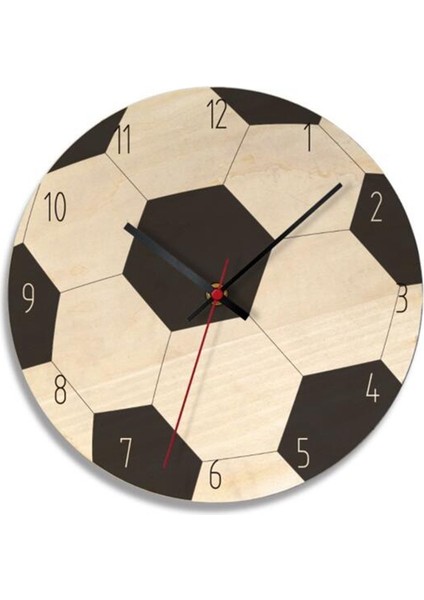 Ahşap Duvar Saati Yaşayan Çocuk Odası Saati Krem-Beyaz+Siyah (Yurt Dışından)