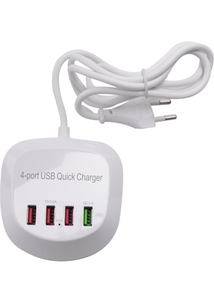 Akıllı Telefonlar Için Seyahat Şarj Aleti Adaptörü 4 Bağlantı Noktalı USB Şarj Cihazı, Ab Tak (Yurt Dışından)