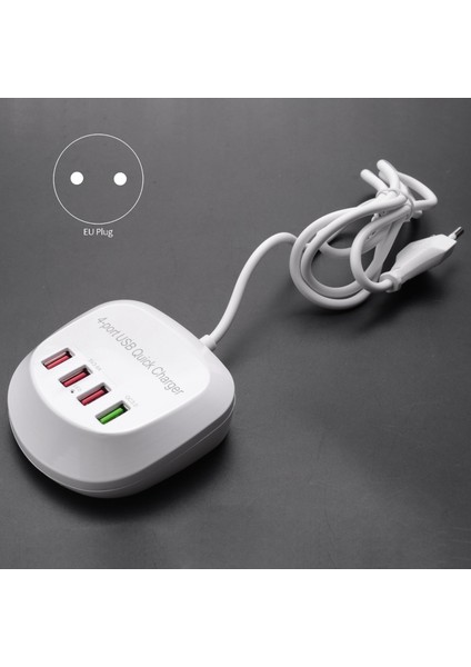 Akıllı Telefonlar Için Seyahat Şarj Aleti Adaptörü 4 Bağlantı Noktalı USB Şarj Cihazı, Ab Tak (Yurt Dışından) fiyatları