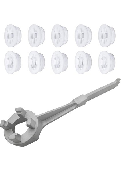 Tapa Kapakları 10 Diş Kapağı Içerir Tambur Anahtarlı Tambur Tapa Deliği Kapağı (Yurt Dışından)