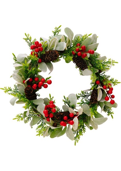 Noel Süslemeleri Noel Çelengi Tavşan Kulak Çim Çelengi (Yurt Dışından)